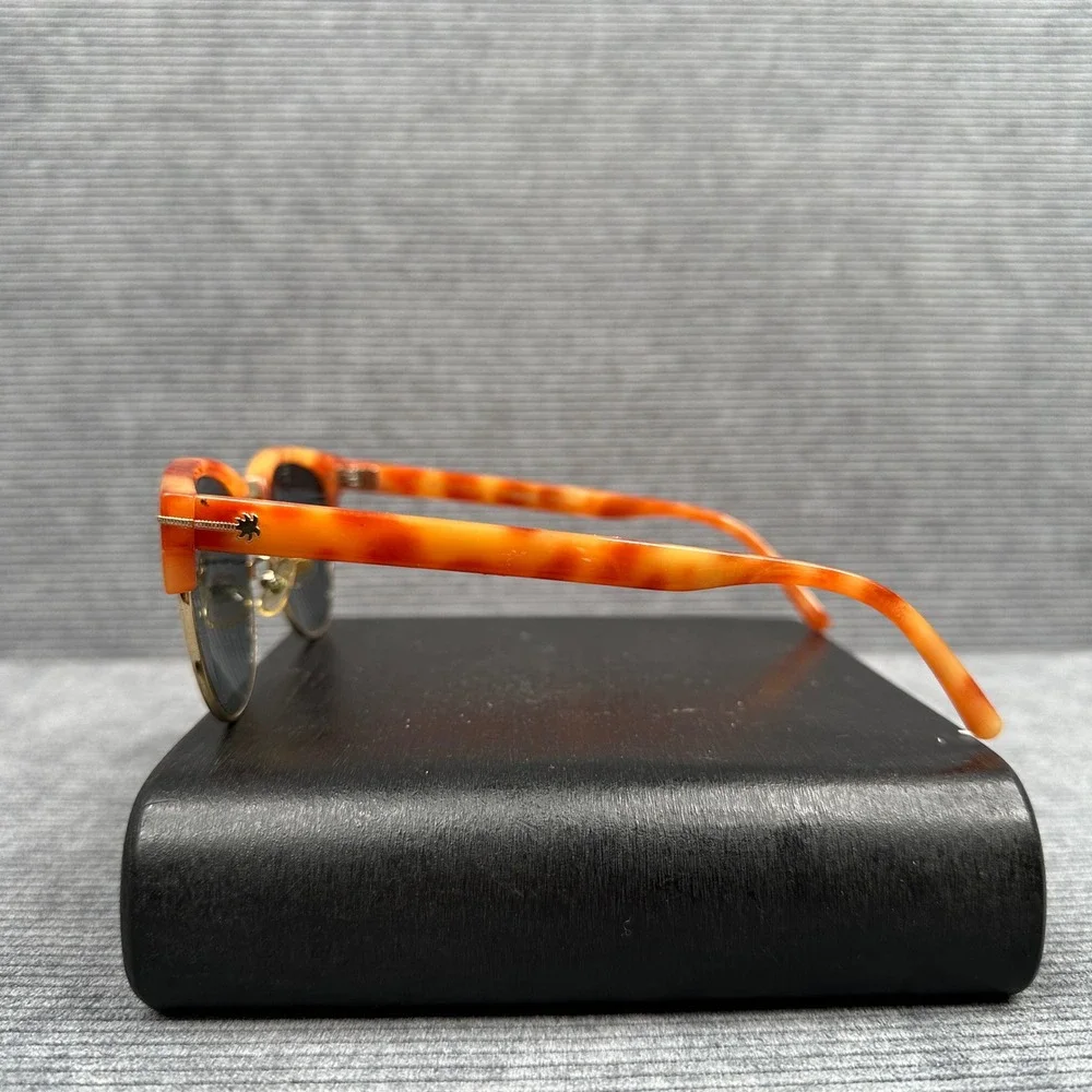 Crap‎ Eyewear The Nudie Club Polarized Y2K Sunglasses Orange Tortoise Gold 52-20